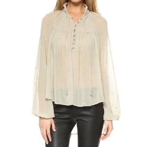 Free People Peasant Style Blouse